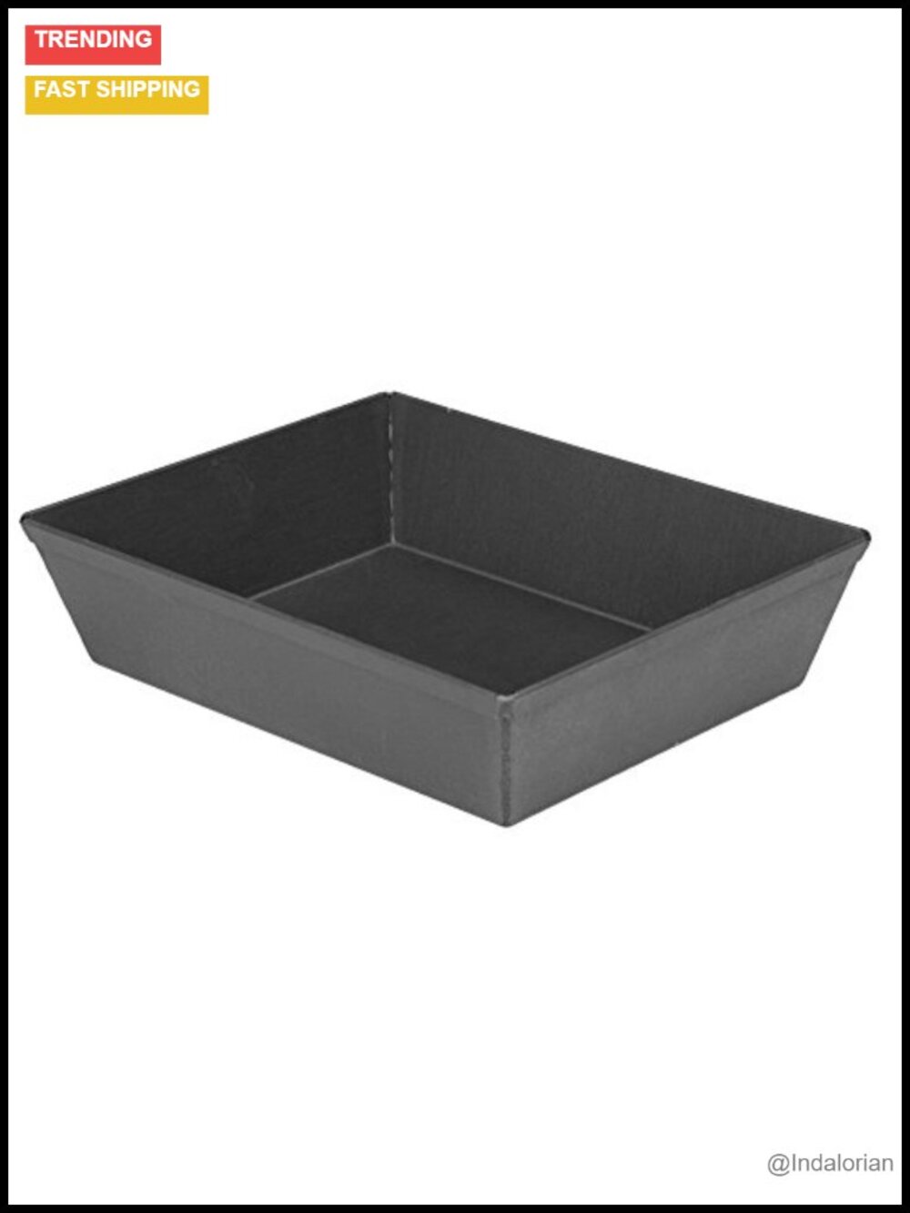 Detroit Style Pizza Pan 8x10 Inch Hard-Anodized Nonstick Bakeware Commercial